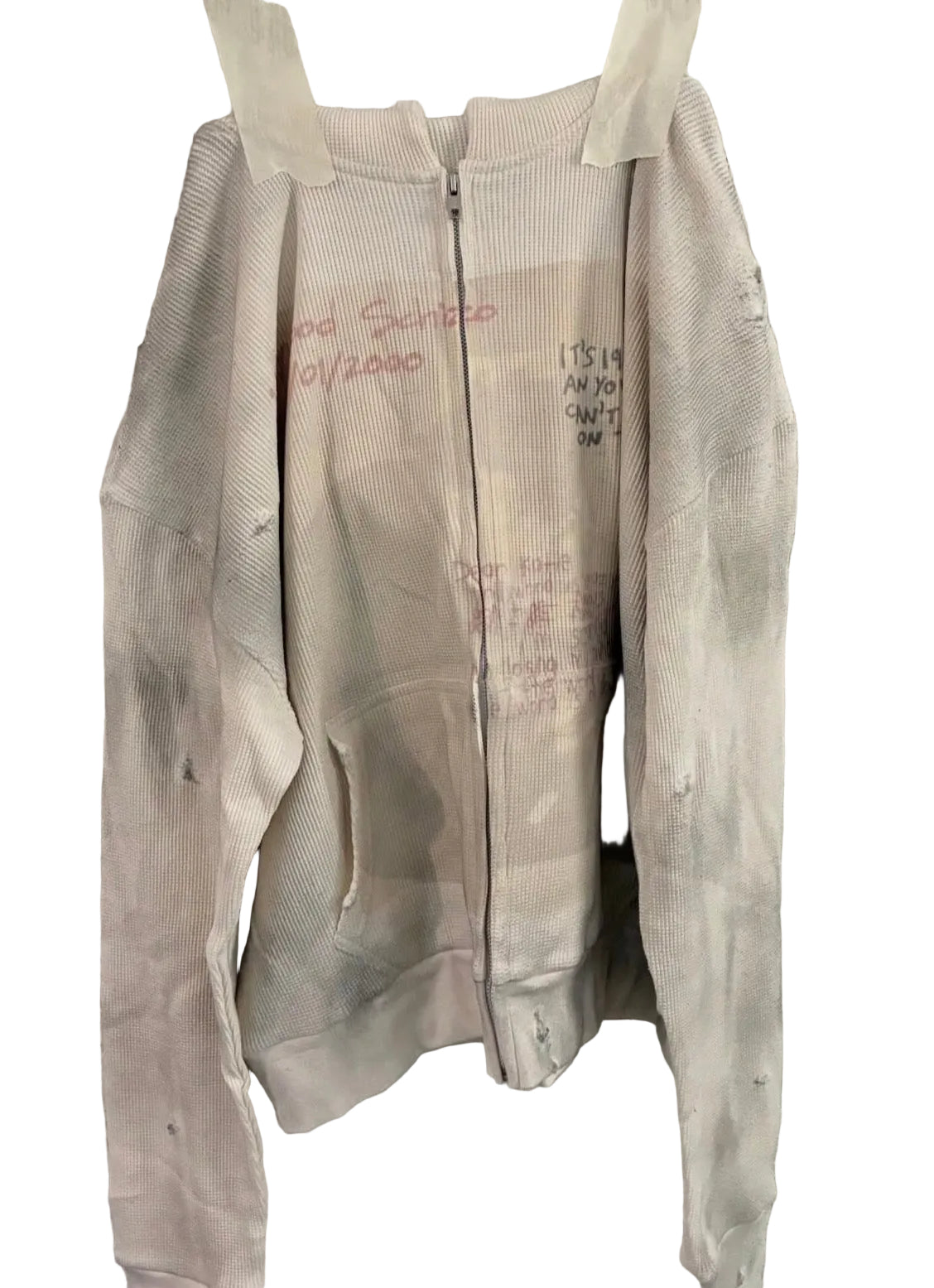 "HOLLYWOOD SCHIZO" Trashed Thermal ZIP-UP