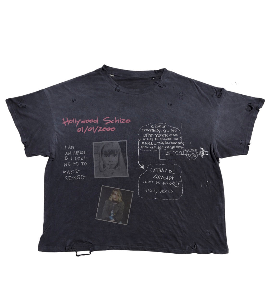 “HOLLYWOOD SCHIZO” TRASHED THOUGHTS TEE